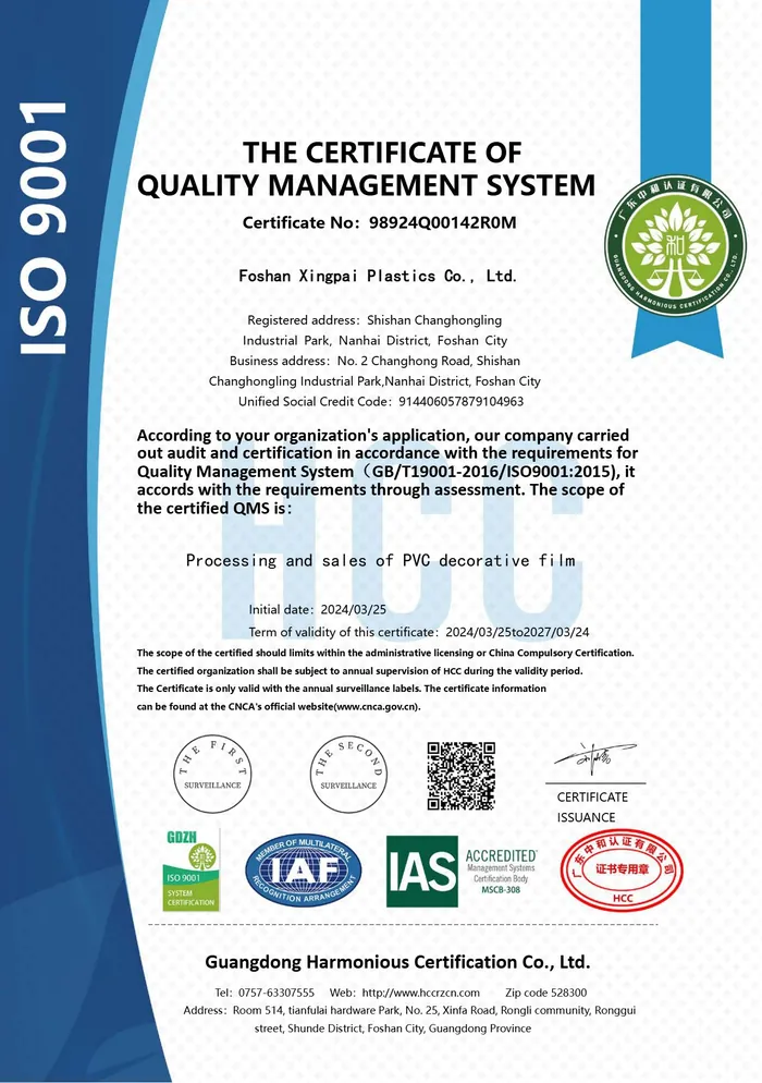 ISO 9001:2015 certificate