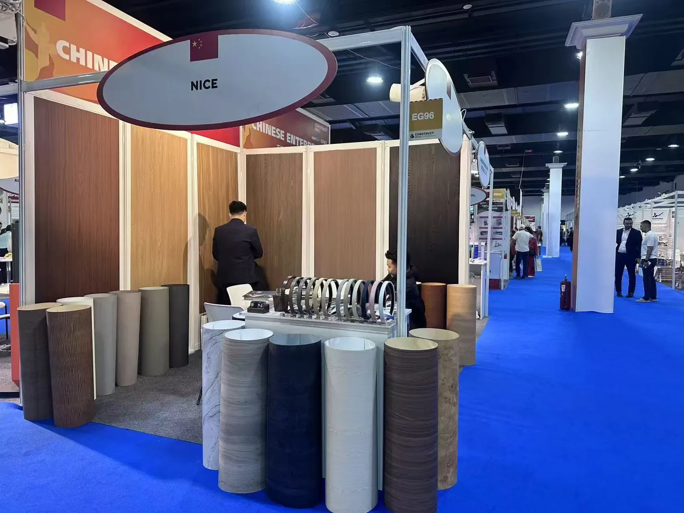 Xingpai film rolls and edge banding at Construct Iraq